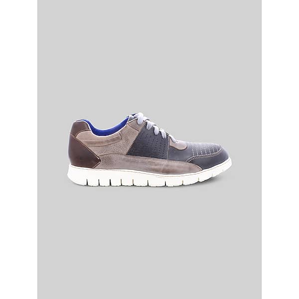 Bedstu Men's Fairman Leather Moc Toe Lace-up Sneakers Multi - Size: 11 D-Width