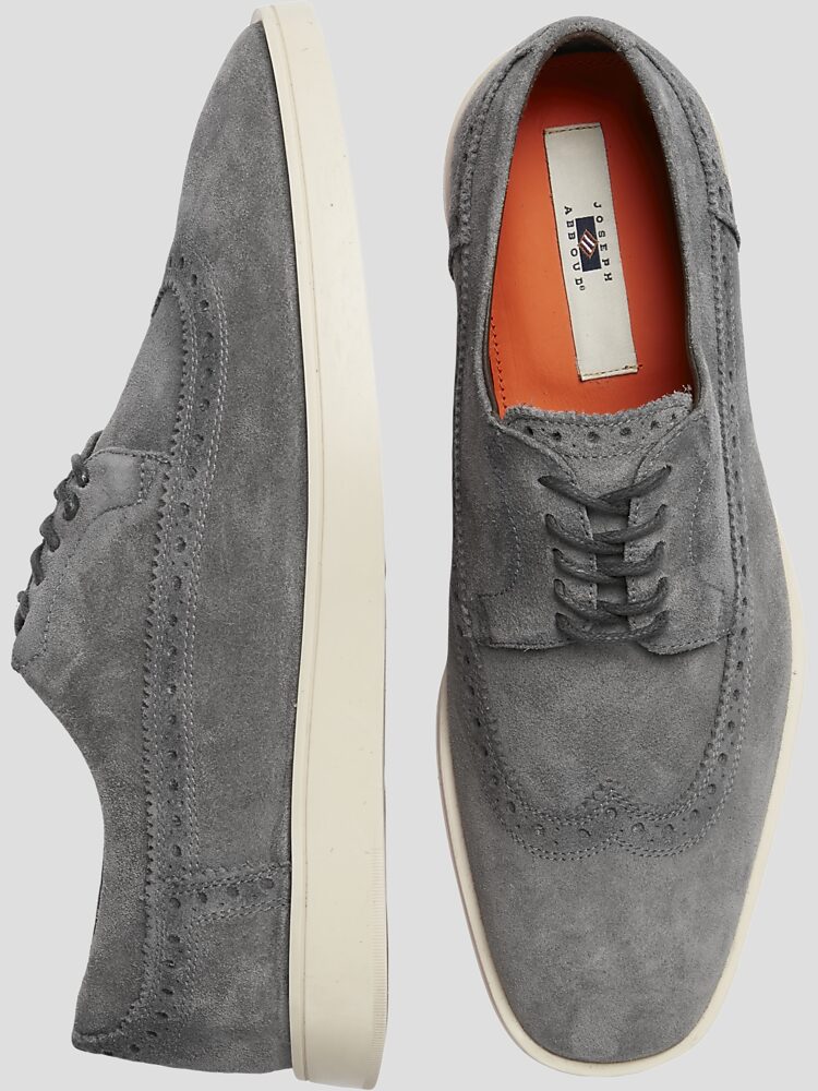 Joseph Abboud Enea Suede Wingtip Oxfords Casual Shoes Men s Wearhouse