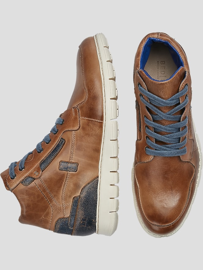 Bedstu Galahad Leather Moc Toe High-Top Sneakers