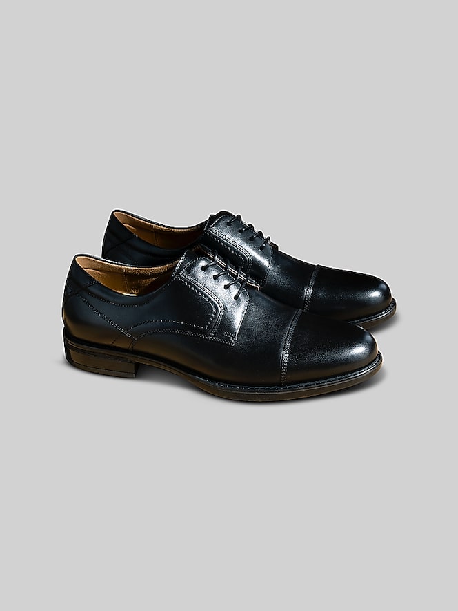 Florsheim Finance Leather Cap Toe Lace-up Oxfords