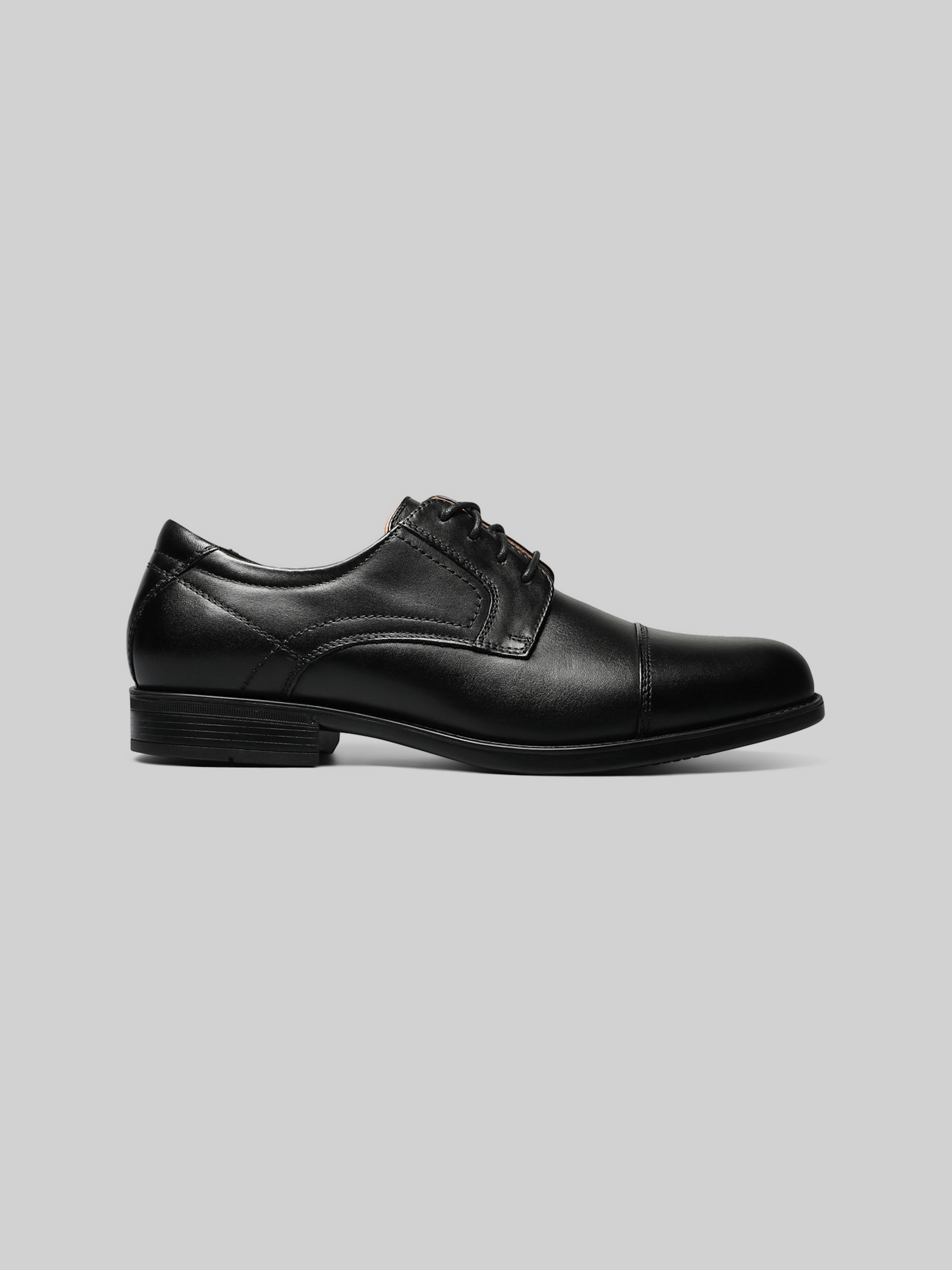 Finance Leather Cap Toe Lace-up Oxfords