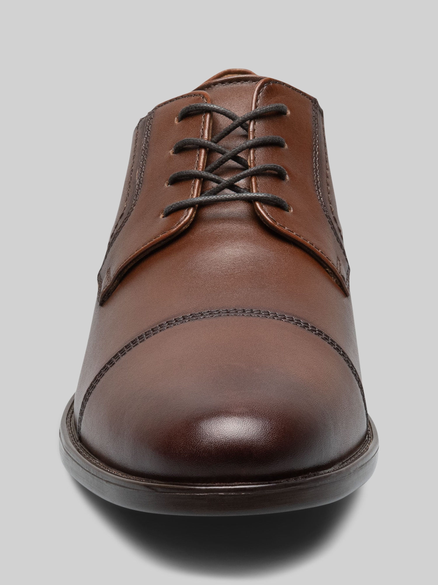 Florsheim Finance Leather Cap Toe Lace-up Oxfords, Black  display picture 2