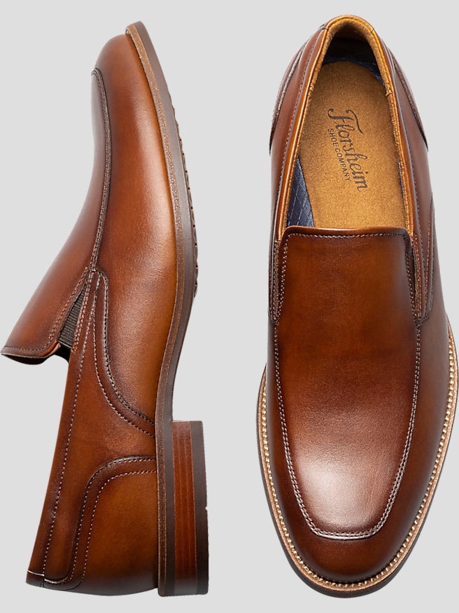 Florsheim Men's Remi Moc Toe Slip On Shoes , Cognac / Tan