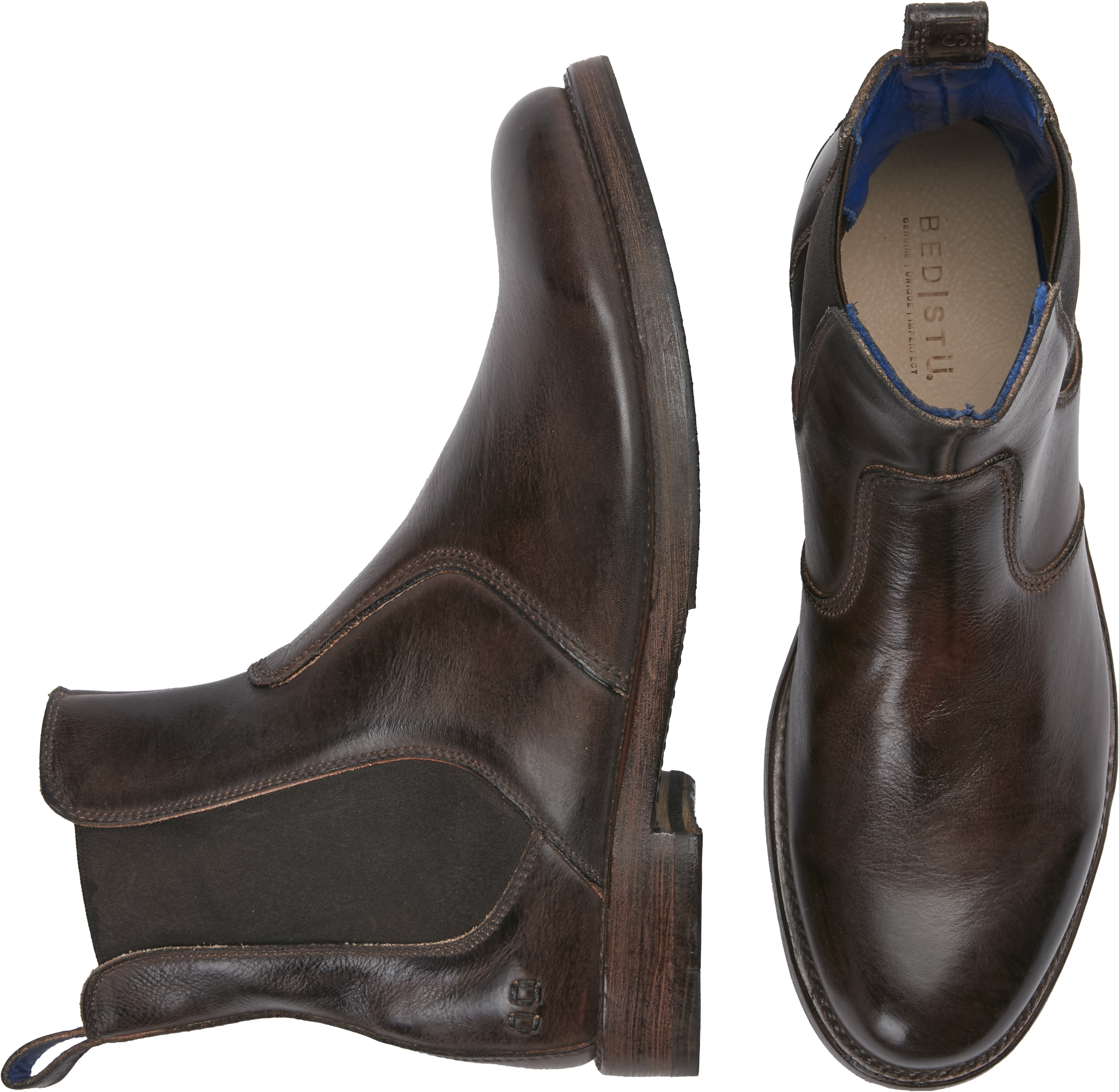 Nando Leather Plain Toe Chelsea Boots