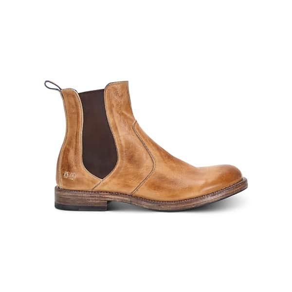 Bedstu Men's Nando Leather Plain Toe Chelsea Boots Cognac - Size: 11 D-Width