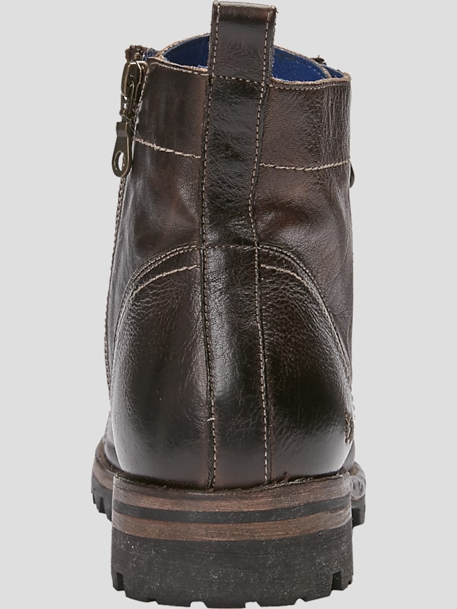 Bedstu Old Bowen Trek Leather Side Zip Lace-up Boots