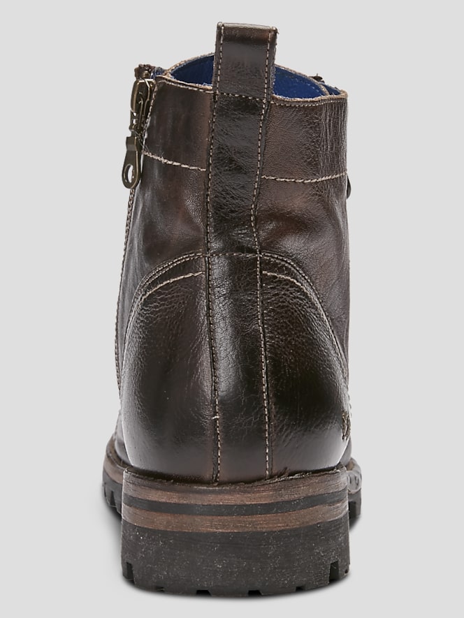 Bedstu Old Bowen Trek Leather Side Zip Lace-up Boots