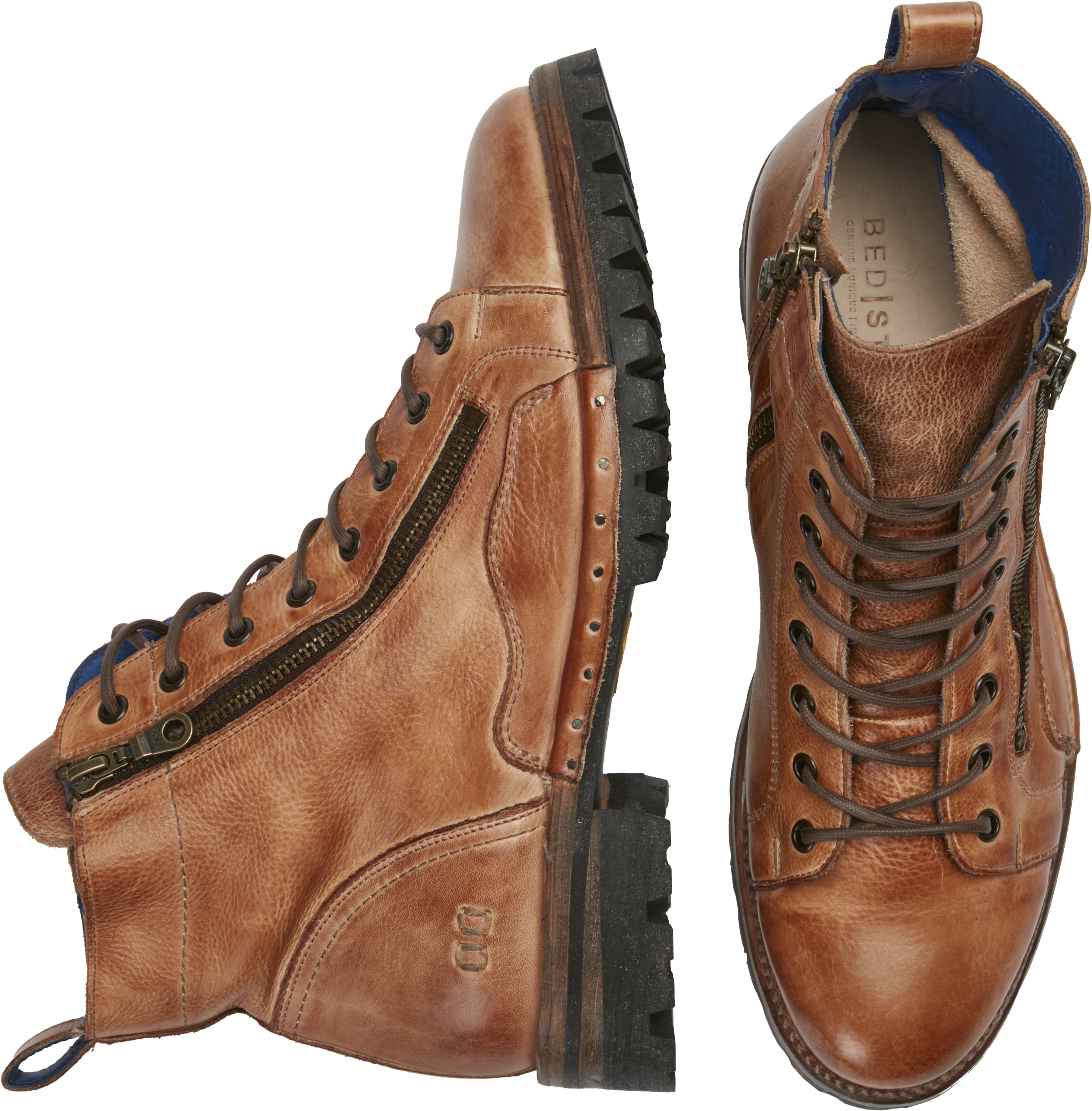 Old Bowen Trek Side Zip Lace Up Boots