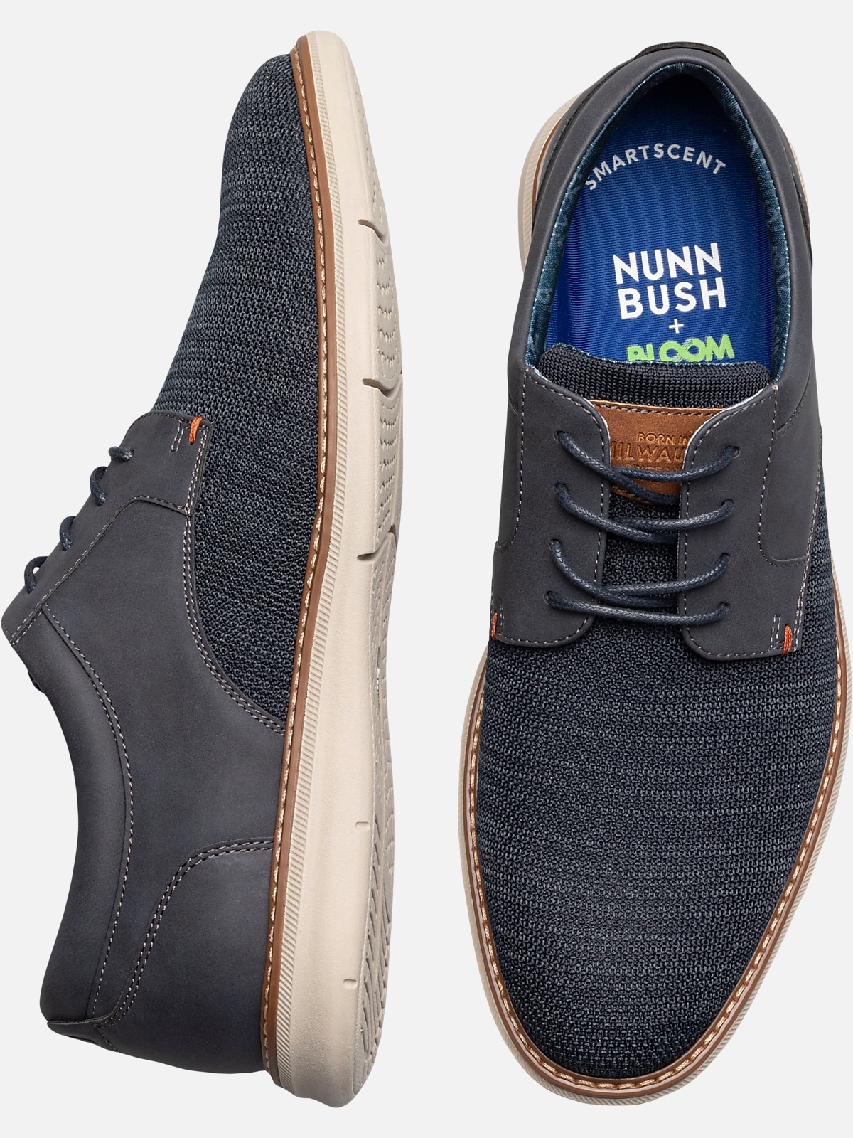 Nunn Bush Chase Knit Plain Toe Oxfords | Casual Shoes| Men's Wearhouse