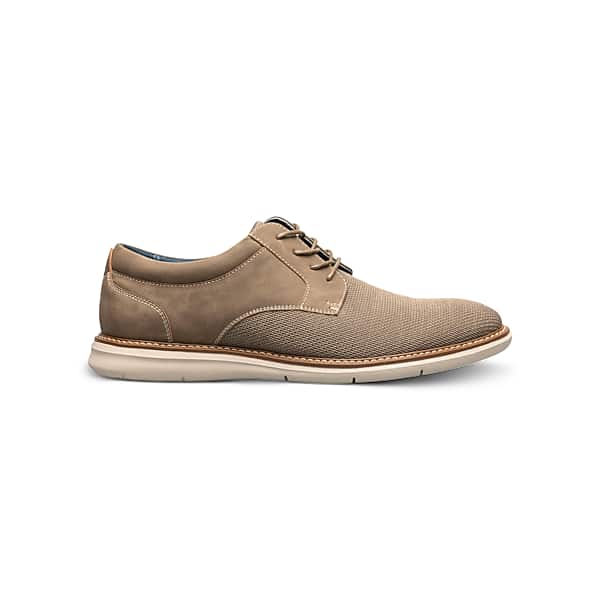 Nunn Bush Men's Chase Knit Plain Toe Oxfords Taupe - Size: 8 WIDE
