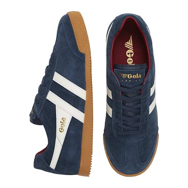 Gola Mens Harrier Suede Sneakers NvyOfwhtRed