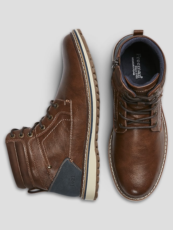 Freeman Beckett Plain Toe Lace-up Boots
