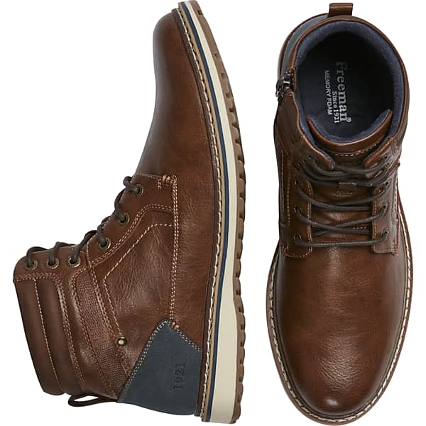 Freeman Men's Beckett Plain Toe Lace-up Boots Brown - Size: 12 D-Width TMW42RA20403