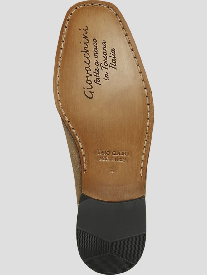 Giovacchini Diego Suede Perforated Moc Toe Loafers
