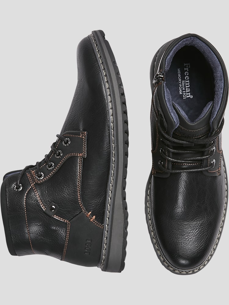 Grady Plain Toe Lace Up Boots
