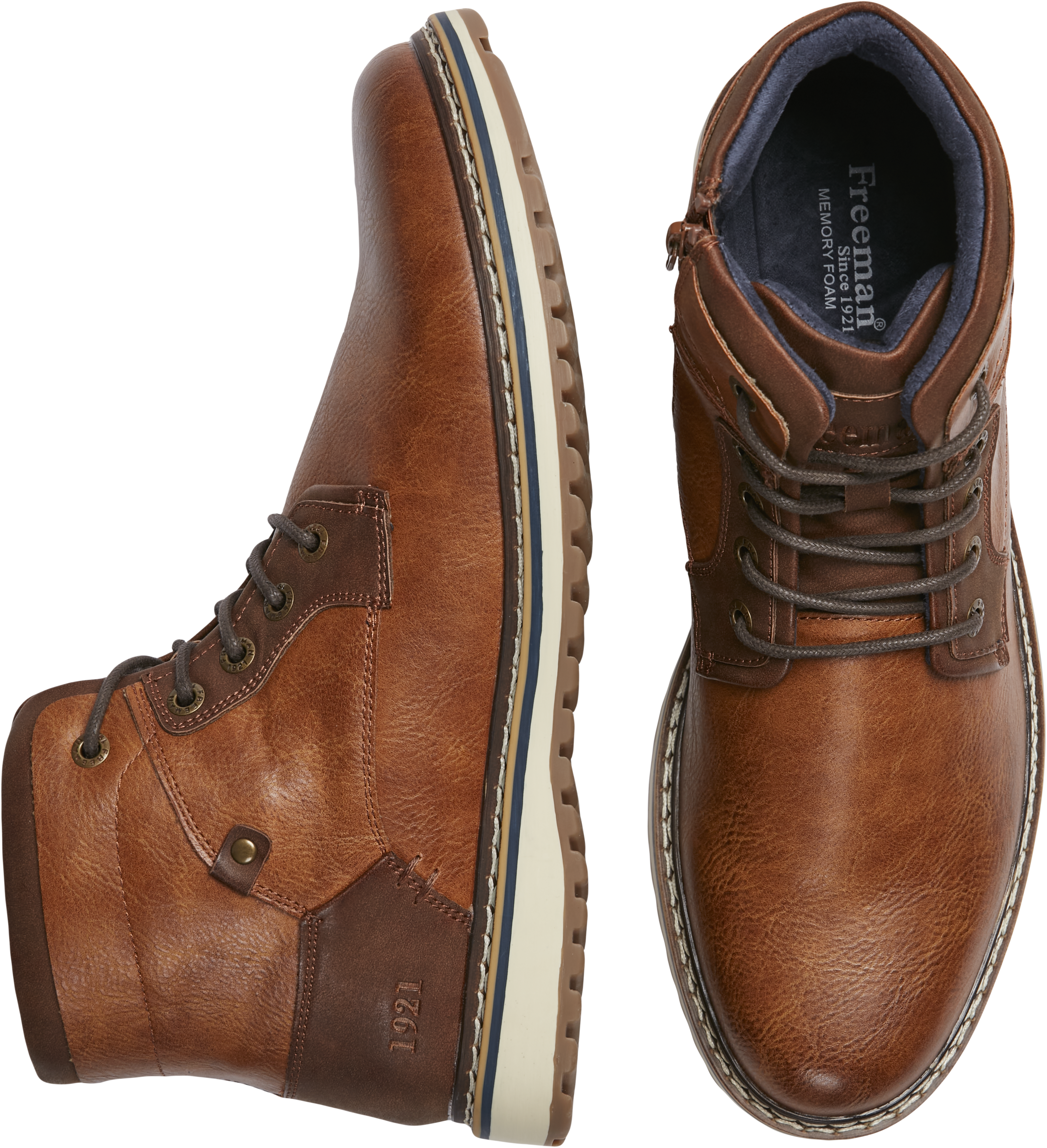 Grady Plain Toe Lace Up Boots