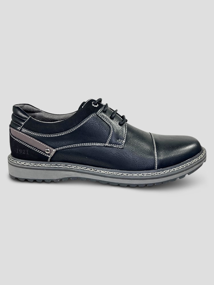 Freeman Jason Cap Toe Lace Up Oxfords, Black | Casual Shoes  display picture 1