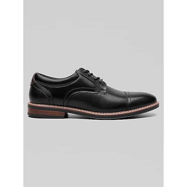 Nunn Bush Men's Centro Flex Cap Toe Oxfords Black/Black - Size: 7.5 D-Width TMW42RG75414