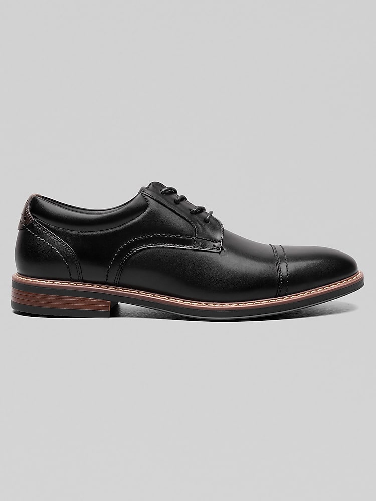 Nunn Bush Centro Flex Cap Toe Oxfords, Black/Black - Multi | Dress