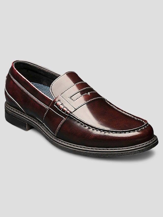Nunn Bush Lincoln Leather Moc Toe Penny Loafers, Burgundy - Image 2 of 5
