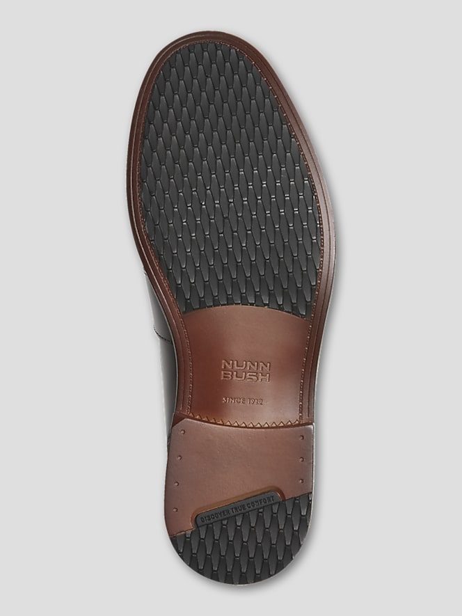 Nunn Bush Lincoln Leather Moc Toe Penny Loafers, Burgundy - Image 3 of 5