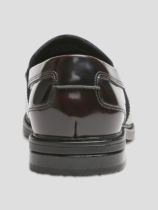Nunn Bush Lincoln Leather Moc Toe Penny Loafers, Burgundy - Image 5 of 5