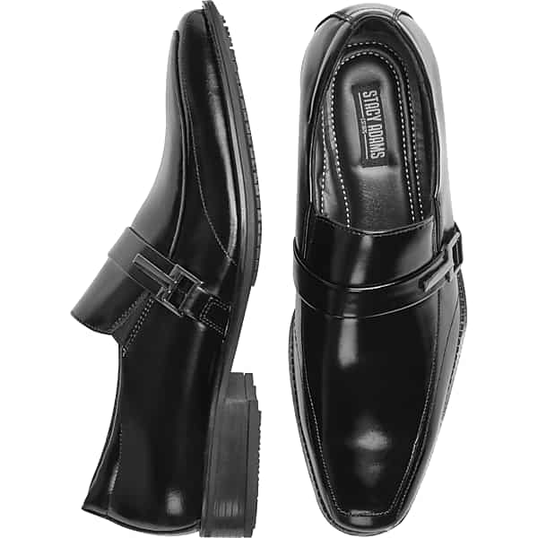 Stacy Adams Men's Abram Leather Bit Moc Toe Loafers Black - Size: 9.5 D-Width