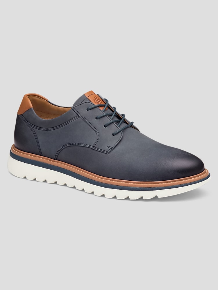Johnston & Murphy Braydon Plain Toe Men\'s 10M Navy Oiled Nubuck Shoes 59-4719 Men main image 4