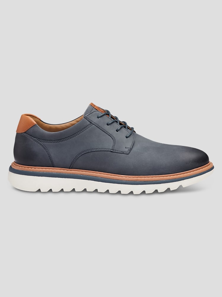 Johnston & Murphy Braydon Plain Toe Oxfords, Navy - Blue  display picture 2