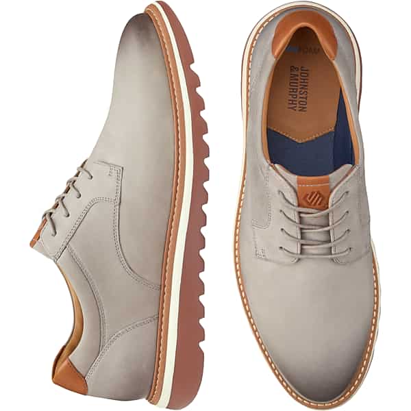 Johnston & Murphy Men's Johnston & Amp; Murphy Braydon Plain Toe Oxfords Gray - Size: 9 WIDE TMW42RN09W04