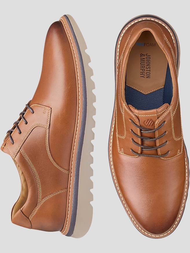 Johnston & Murphy Men's Braydon Plain Toe Oxfords , Tan