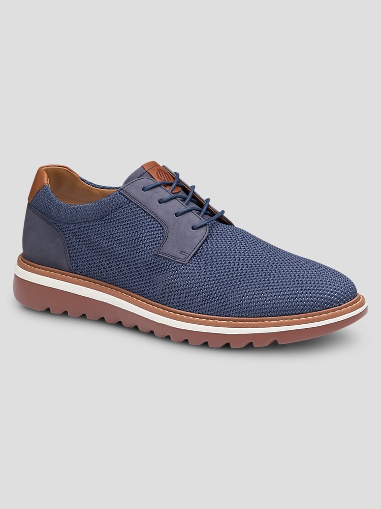 Johnston & Murphy Braydon Knit Plain Toe Oxfords, Navy  display picture 1