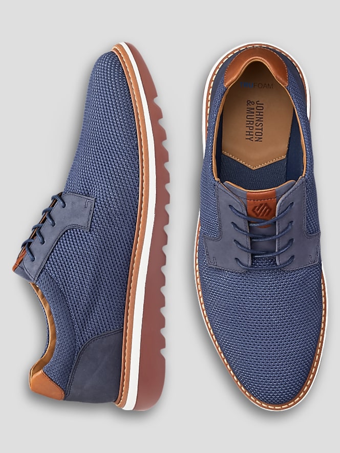 Johnston &Amp; Murphy Braydon Knit Plain Toe Oxfords