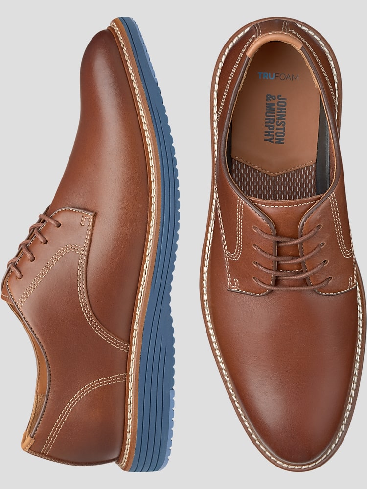 Johnston Murphy Upton Plain Toe Oxfords Casual Shoes Men s Wearhouse