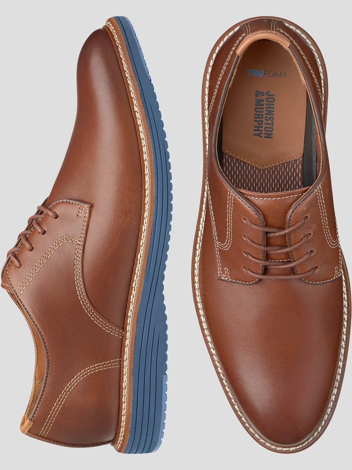 Johnston Murphy Upton Plain Toe Oxfords Casual Shoes Men s Wearhouse