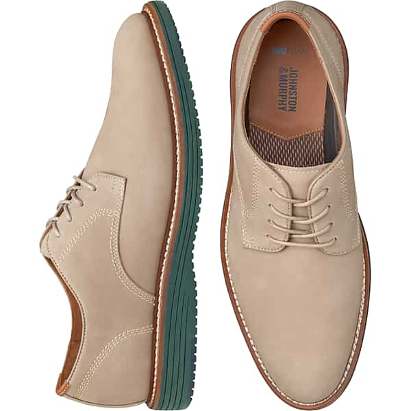 Johnston & Murphy Men's Johnston & Amp; Murphy Upton Plain Toe Oxfords Taupe - Size: 11.5 D-Width TMW42RT15407