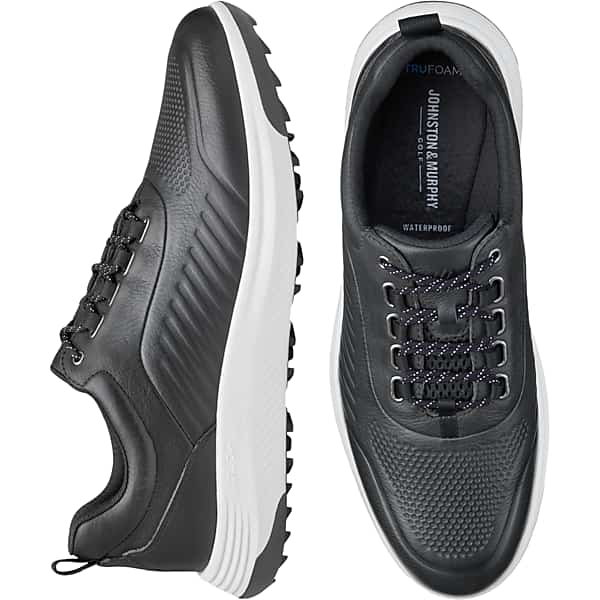 Johnston & Murphy Men's Johnston & Amp; Murphy Amherst Plain Toe U-Throat Golf Shoes Black - Size: 13 D-Width TMW42RV30402