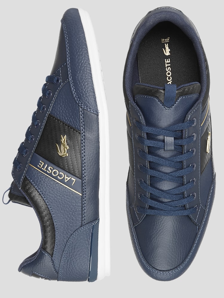 Chaymon Black Lacoste Chaymon Wit Chaymon Textile Tonal Trainers