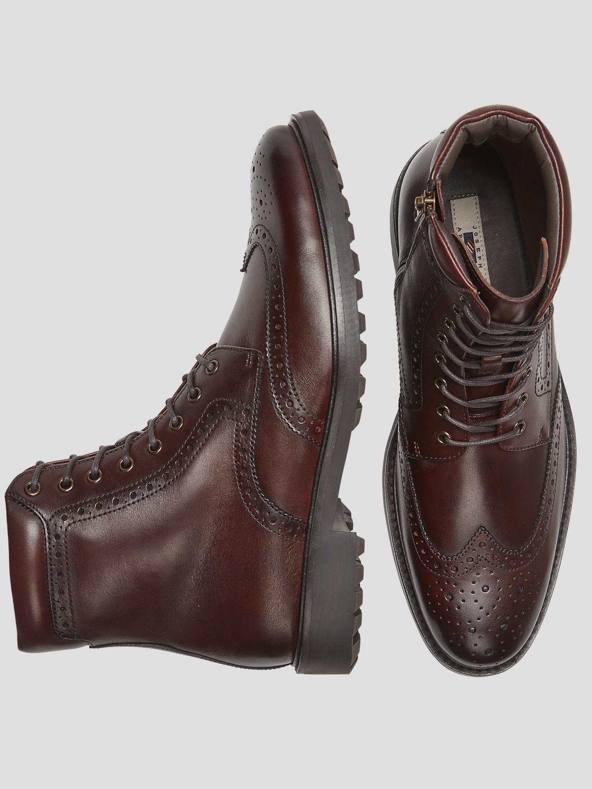 Joseph abboud greenwood burgundy wingtips best sale