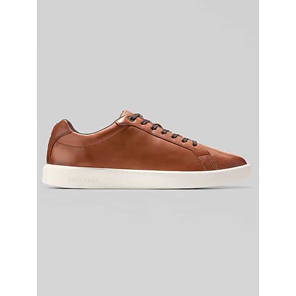 Cole Haan Men's Grand Crosscourt Daily Sneakers British Tan / Dark Chocolate / Ivory - Size: 12 D-Width TMW42U320405
