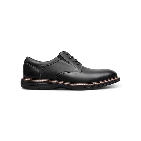 Nunn Bush Men's Griff Leather Plain Toe Oxfords Black - Size: 9 D-Width