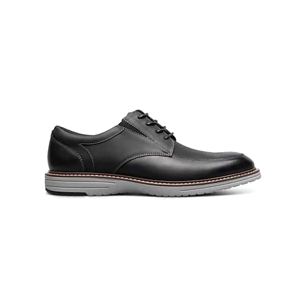Nunn Bush Men's Griff Leather Moc Toe Oxfords Black - Size: 7 D-Width