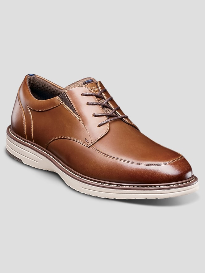 Nunn Bush Griff Leather Moc Toe Oxfords, Cognac - Image 2 of 5