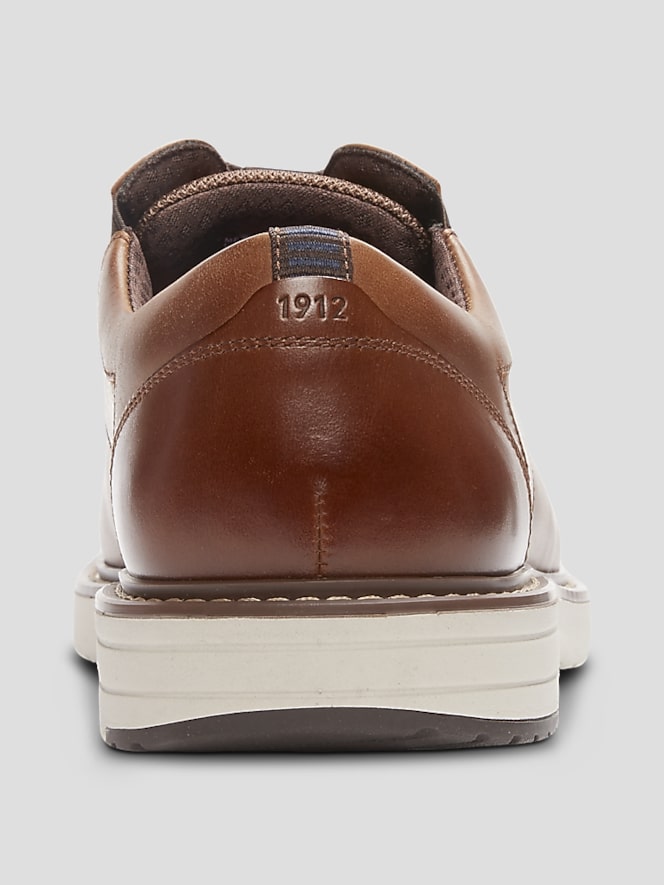 Nunn Bush Griff Leather Moc Toe Oxfords, Cognac - Image 5 of 5