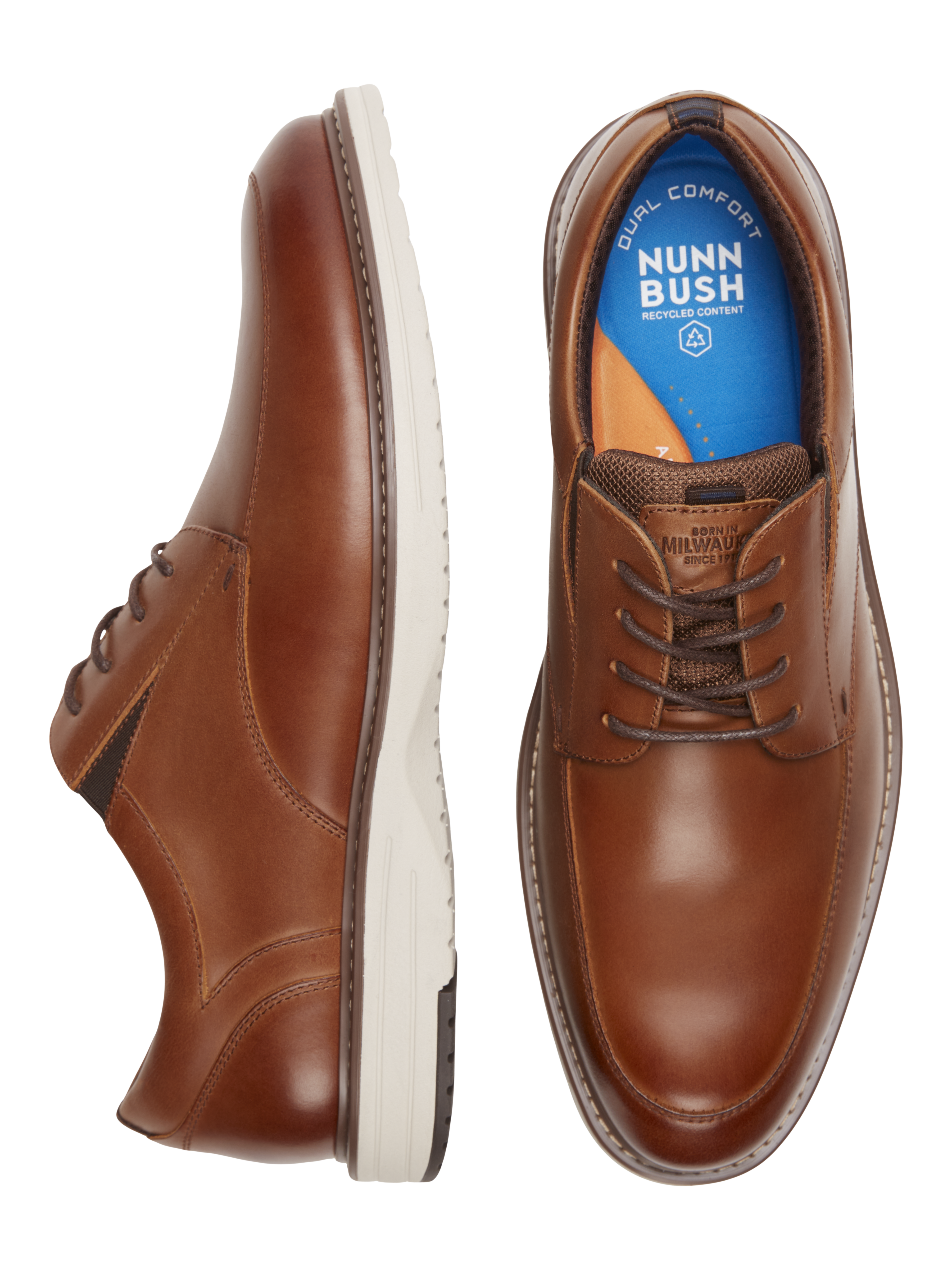 Nunn Bush Griff Leather Moc Toe Oxfords | Casual Shoes