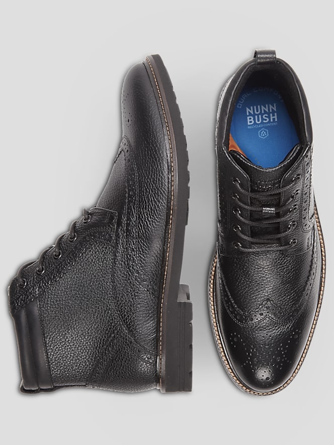 Nunn Bush Odell II Leather Wingtip Lace-up Boots