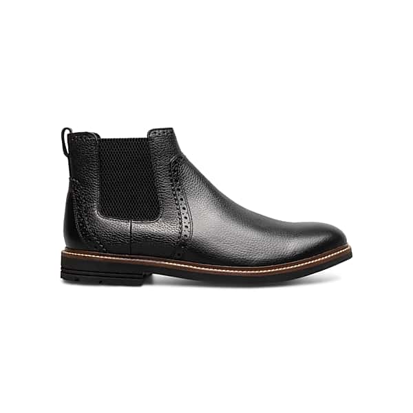 Nunn Bush Men's Otis II Leather Plain Toe Chelsea Boots Black - Size: 13 D-Width