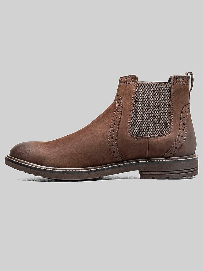 Nunn Bush Otis II Leather Plain Toe Chelsea Boots