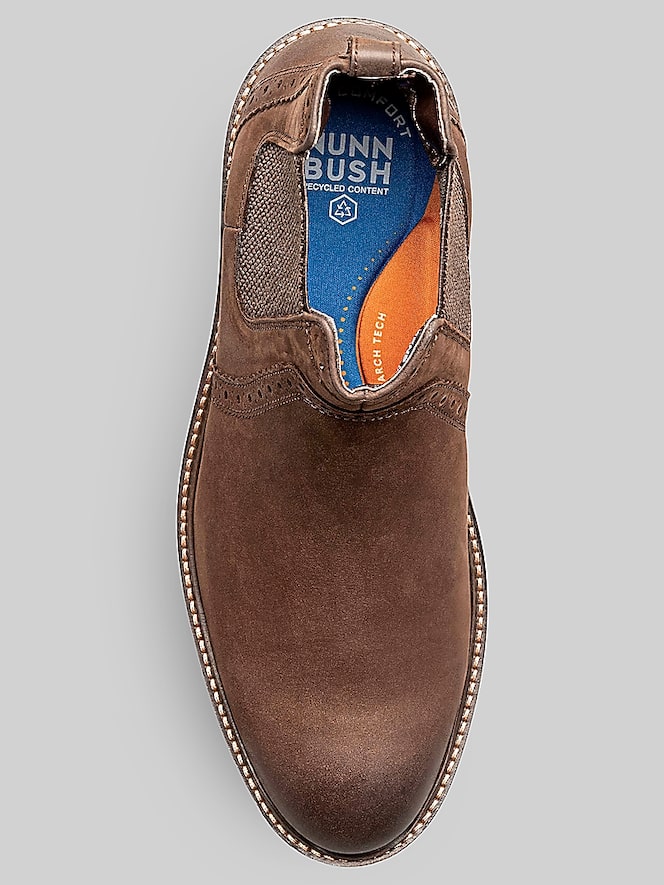 Nunn Bush Otis II Leather Plain Toe Chelsea Boots