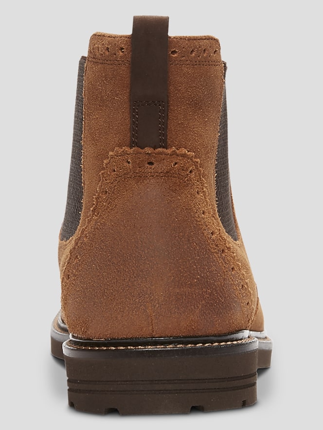 Nunn Bush Otis II Suede Plain Toe Chelsea Boots